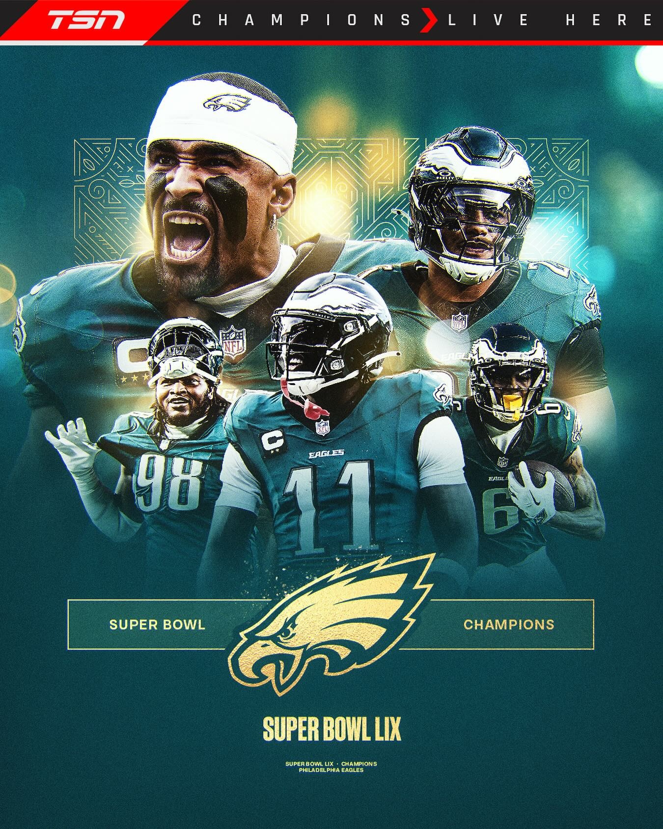 Philadelphia Eagles Super Bowl Lix Champions Myteesusa