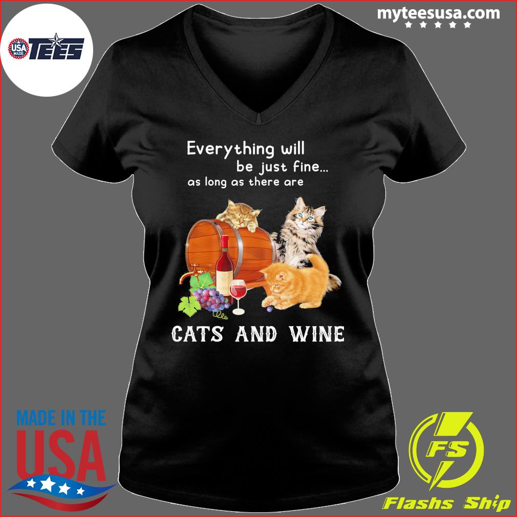 cats and wine shirt