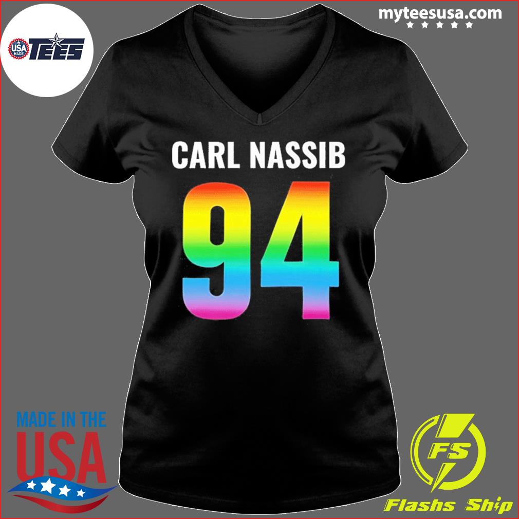 : Carl Nassib- Supporting LGBTQ- Favorite Football Player Premium  T-Shirt : Clothing, Shoes & Jewelry