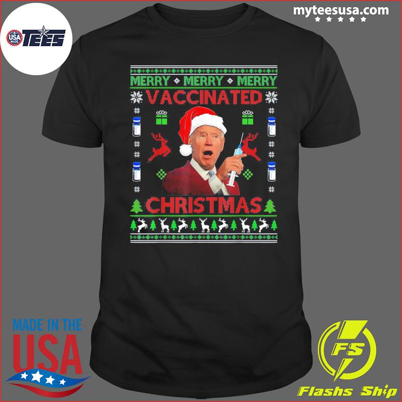 MyteesUSA Merry Vaccinated Christmas Joe Biden Vaccine