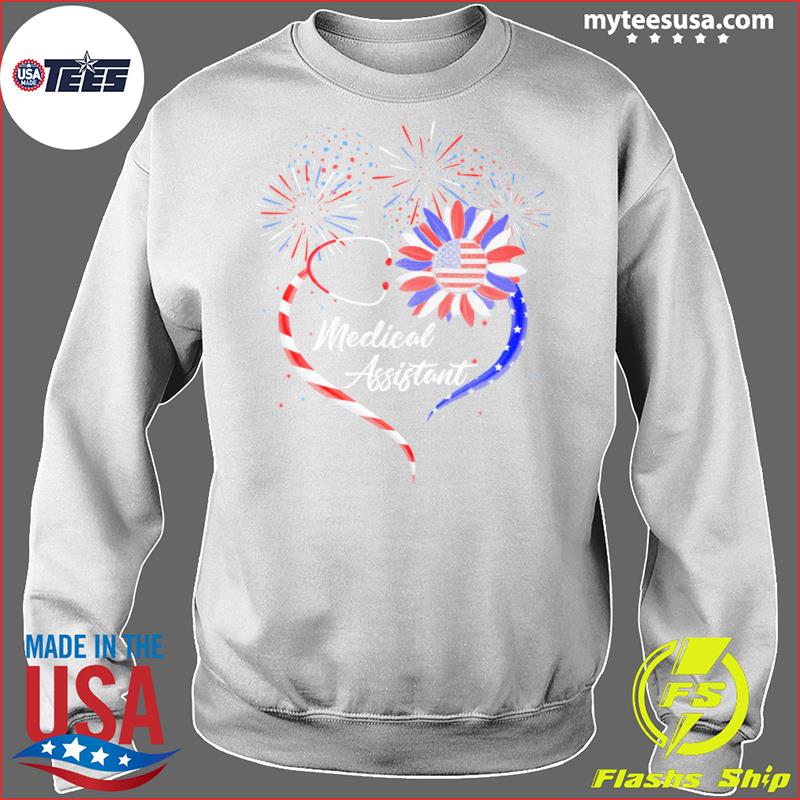 2020 Patriotic Usa Sunflower Shirt Women Fourth Of July T-shirt