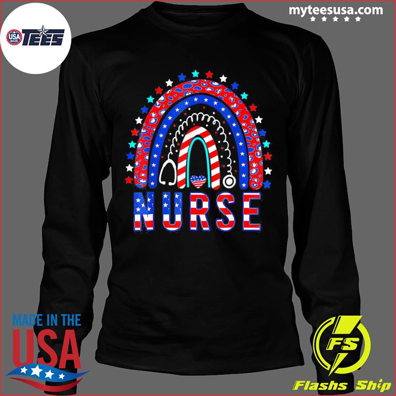 Nurse Stethoscope Rainbow Memorial Day Women's T-Shirt