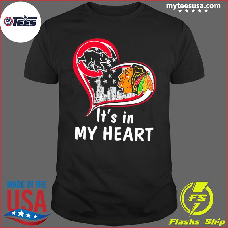 Chicago Blackhawks Heart Logo Long Sleeve Shirt for Women