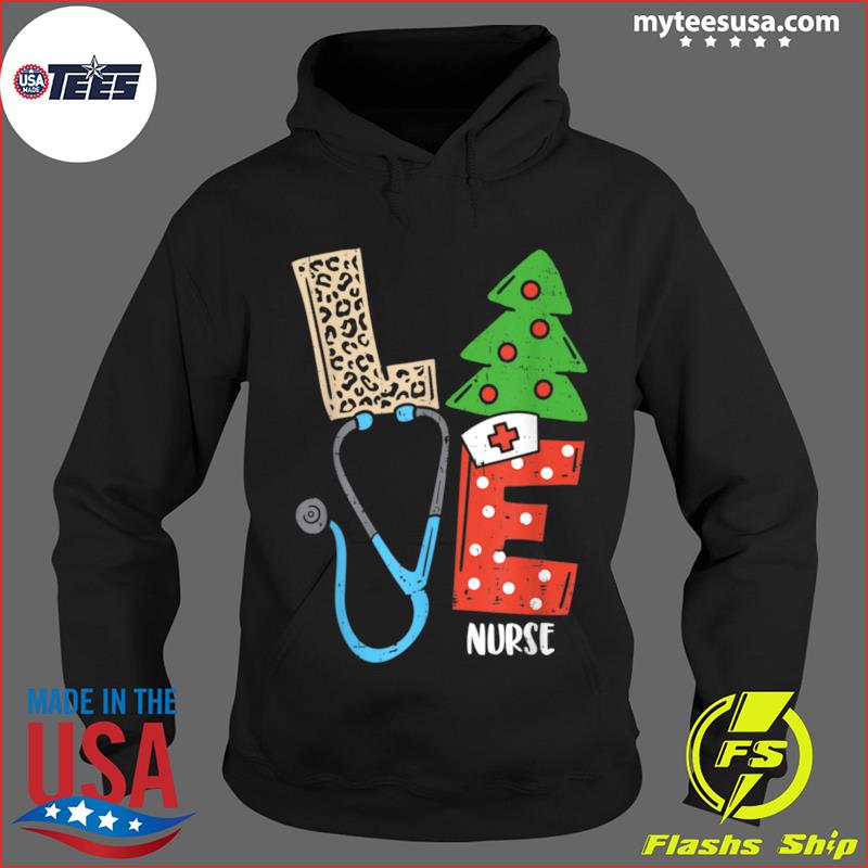 Love Stethoscope Snowflake Nurse Christmas Scrub Xmas Family Shirt, hoodie,  sweater and long sleeve