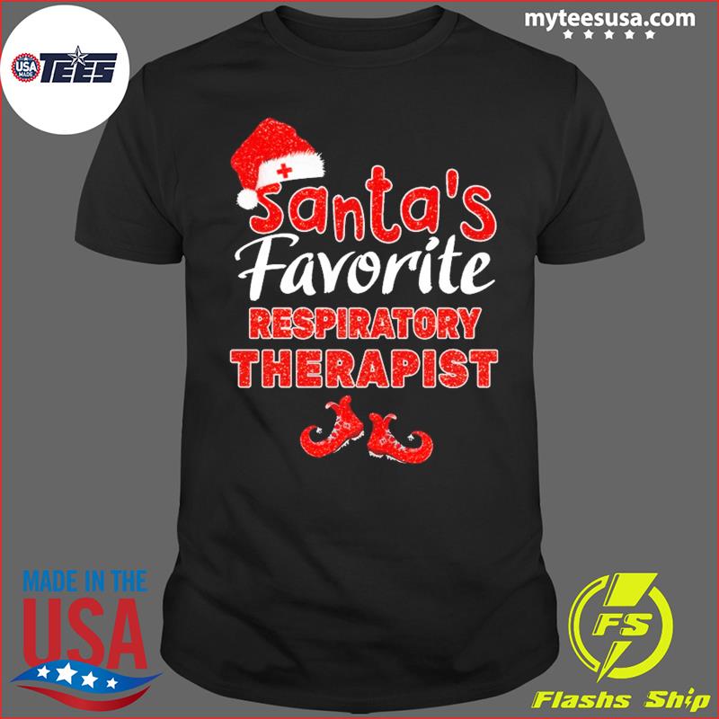 Santa's Favorite Respiratory Therapist Christmas Shirt
