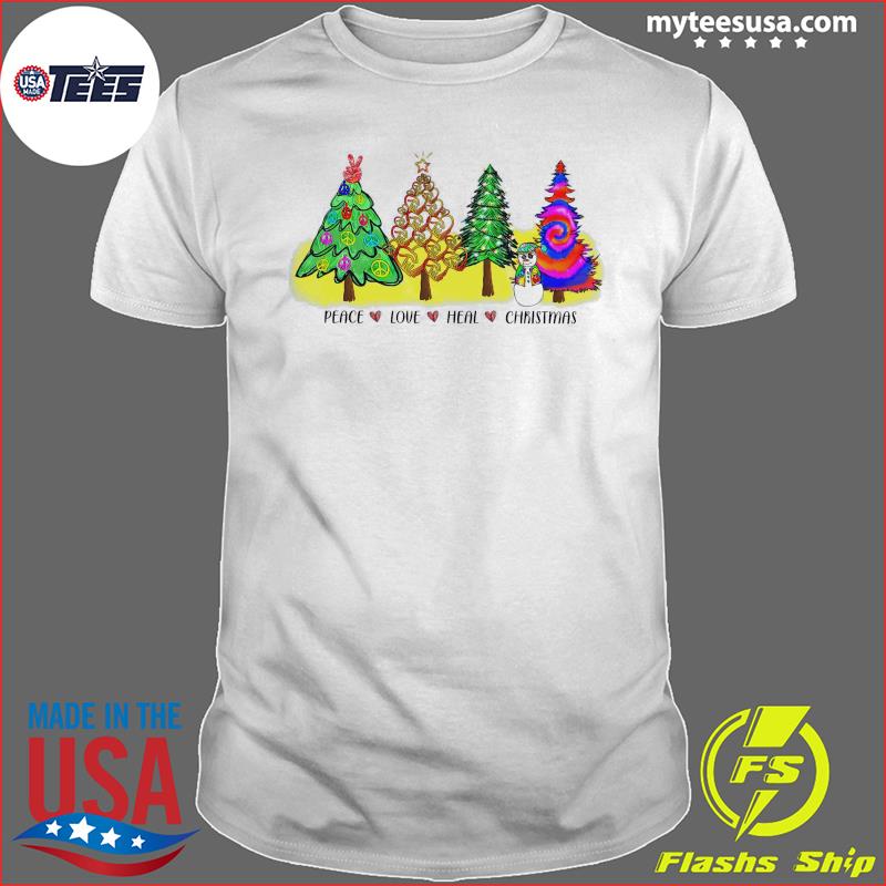 Peace Love Heal Christmas Tree Shirt