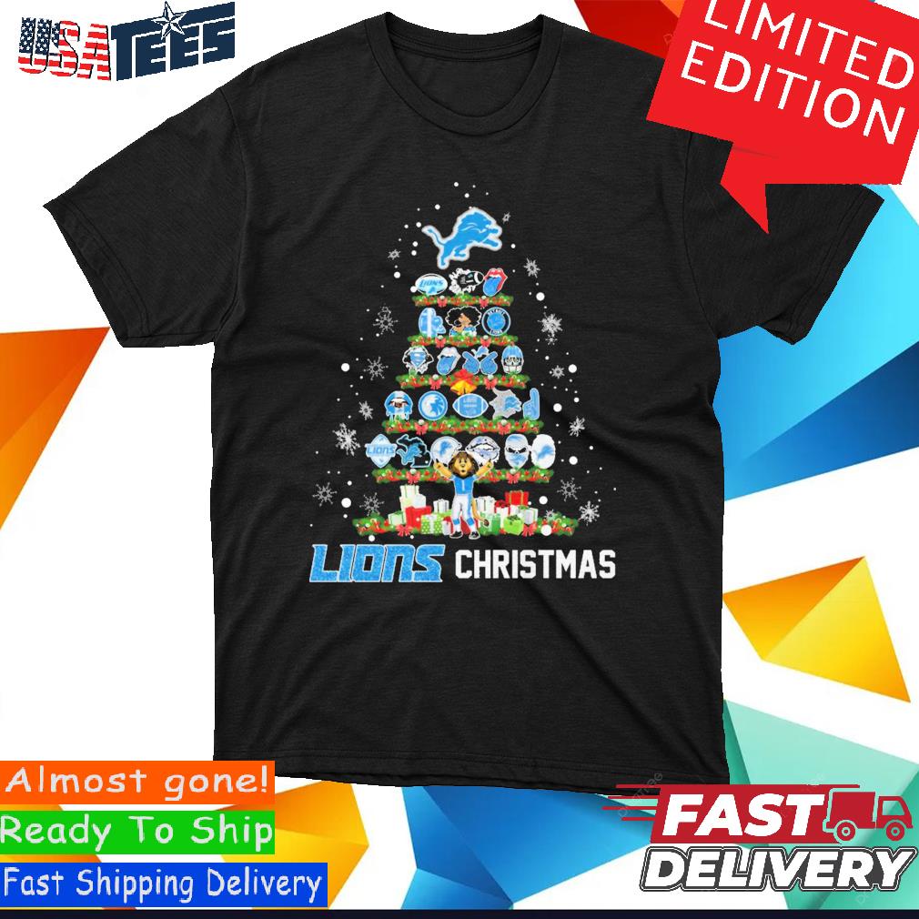 detroit lions christmas tree