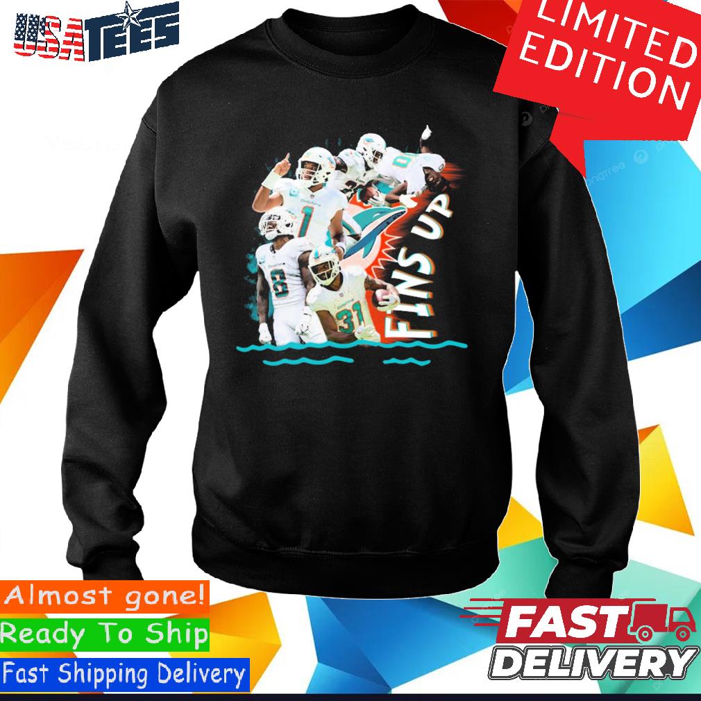 Miami Dolphins Fins Up Shirt - High-Quality Printed Brand