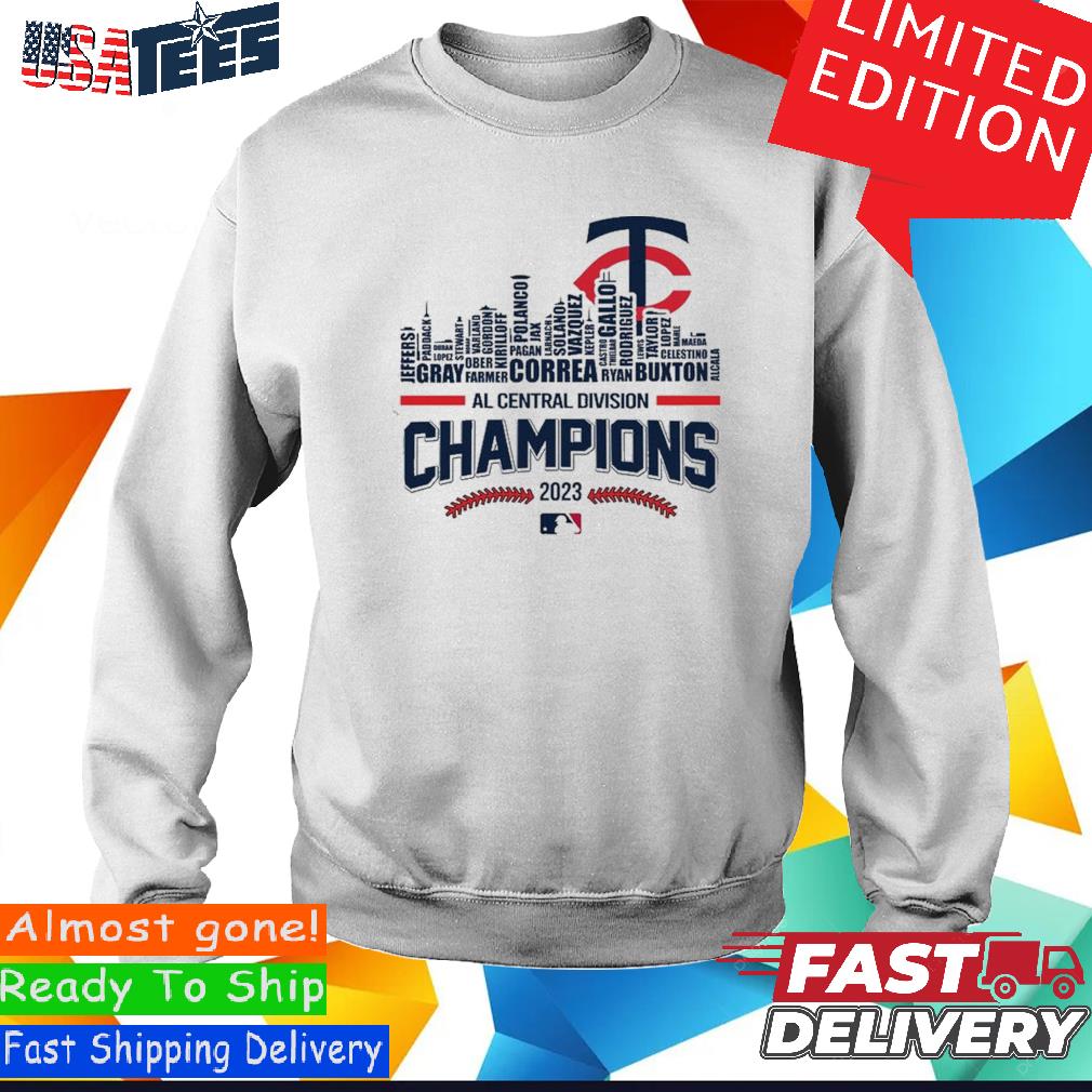 Official Minnesota Twins 2023 Al Central Division Champions Skyline shirt,  hoodie, longsleeve, sweatshirt, v-neck tee