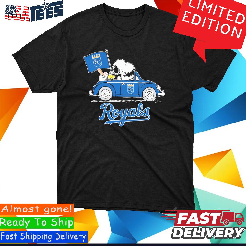 Peanuts Snoopy And Woodstock Kansas City Royals On Car Shirt