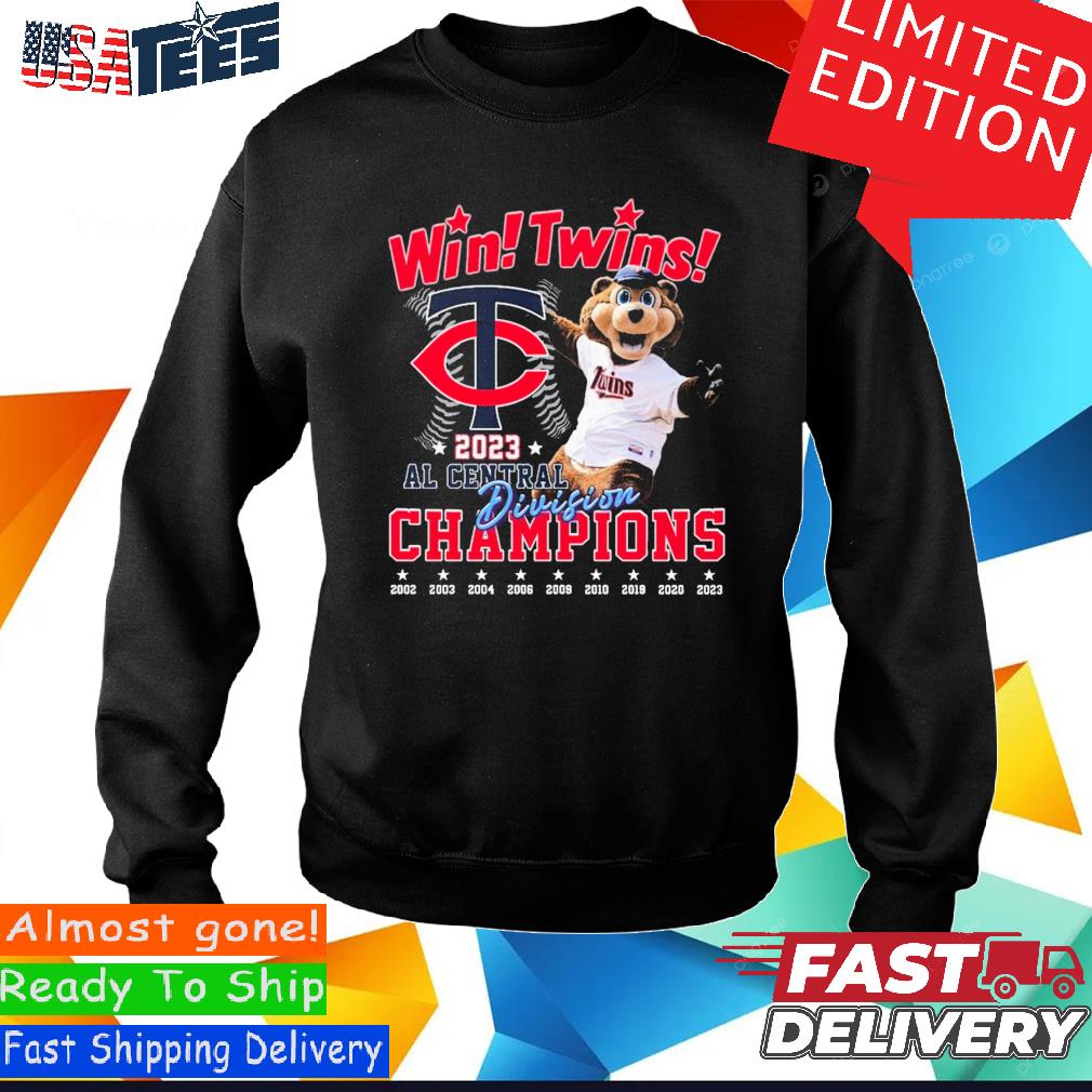 Funny minnesota Twins 2023 AL Central Division Champions shirt, hoodie,  sweater, long sleeve and tank top