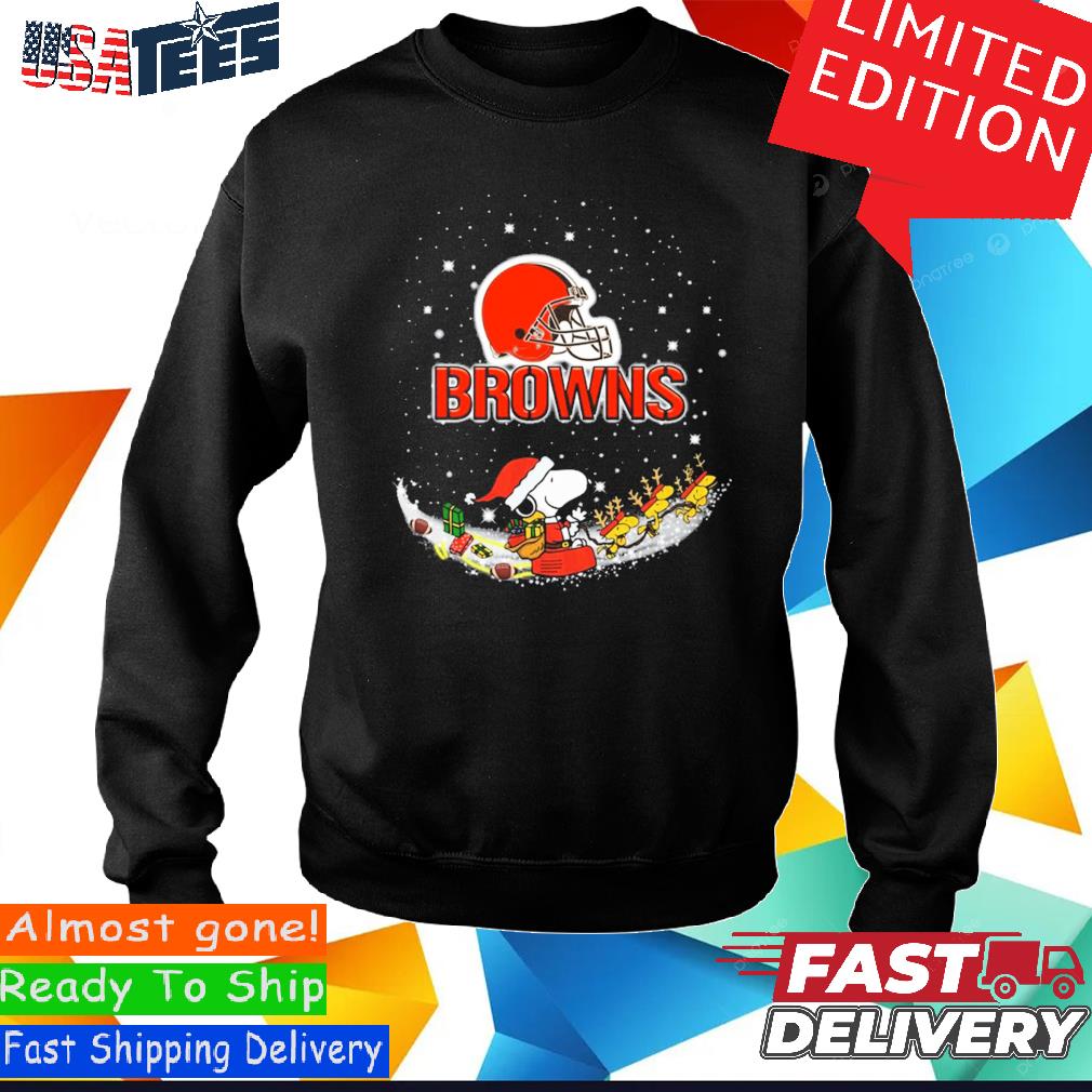 Official christmas Snoopy Cleveland browns T-shirt, hoodie