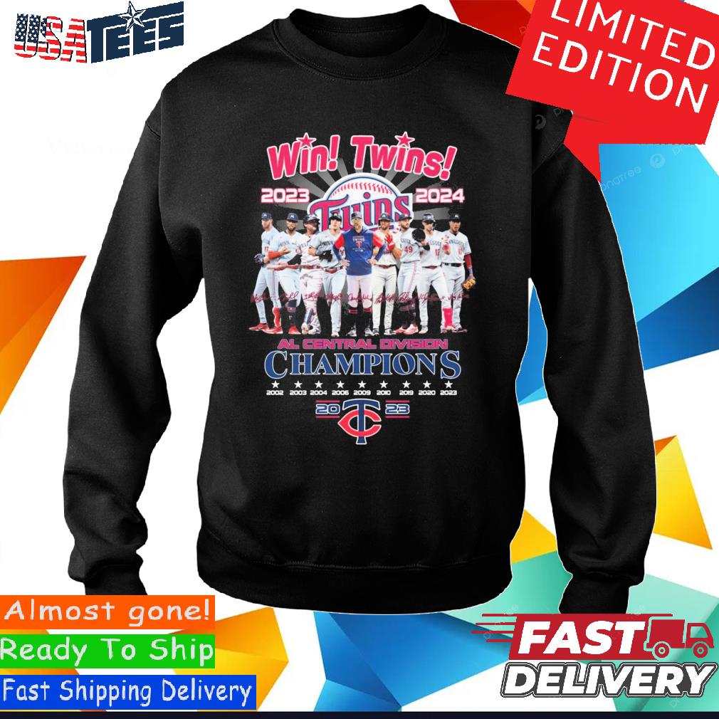 Minnesota Twins 2023 Al Central Division Champions Signatures Shirt