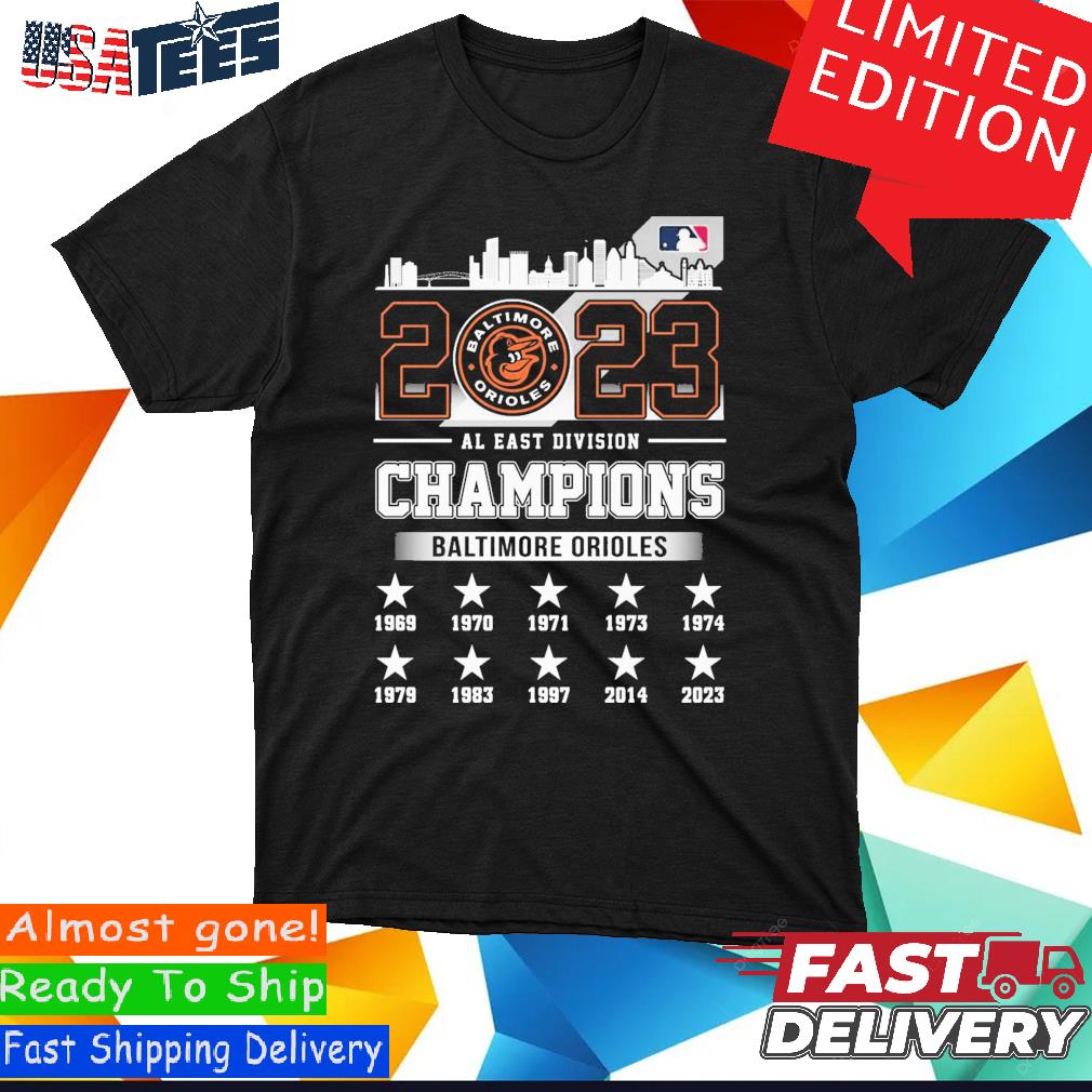 Baltimore Orioles 2023 AL East Division Champions Skyline Shirt