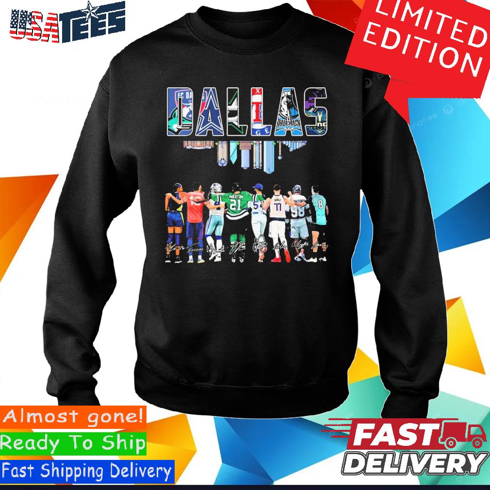 Dallas Cowboys Skyline Team Players Signatures Shirt - Limotees