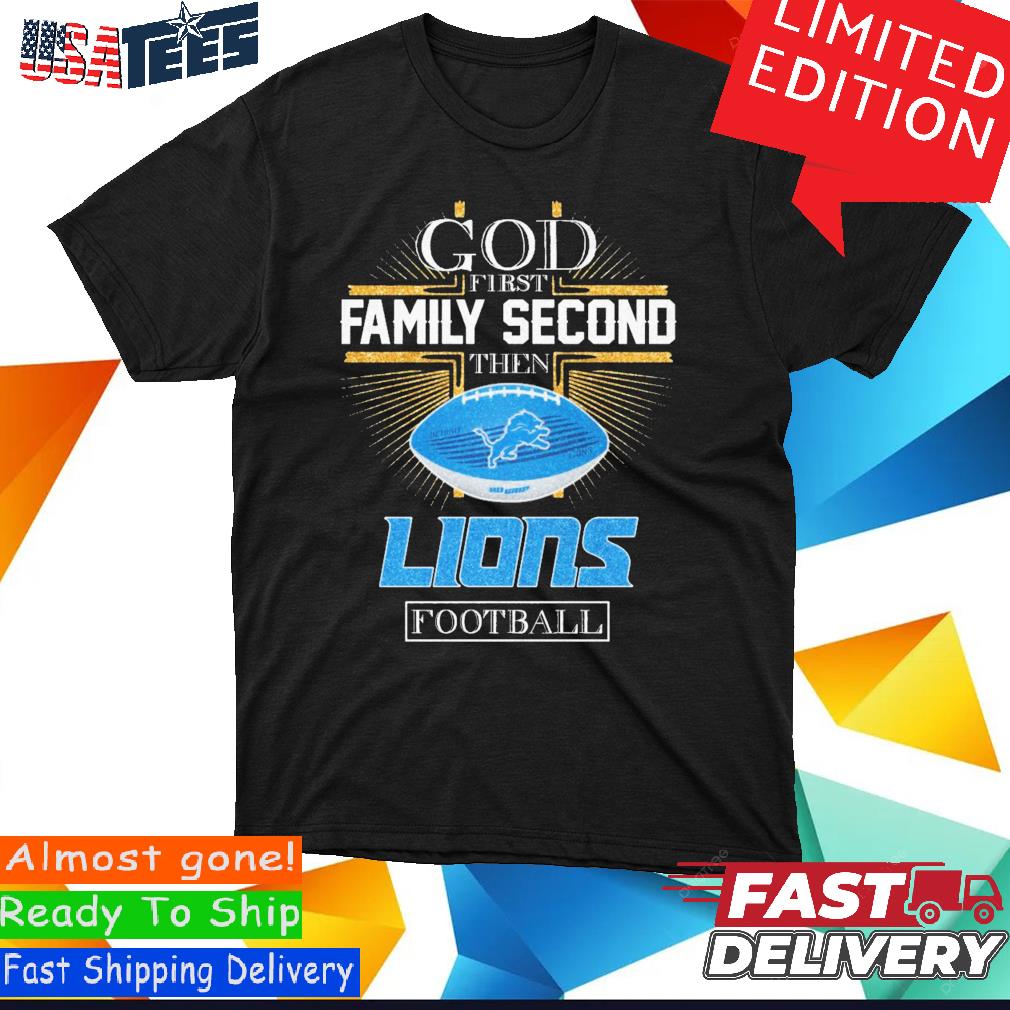 Detroit Lions NFL Personalized God First Family Second Baseball