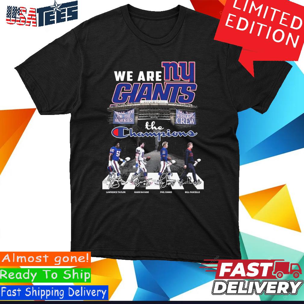 We Are New York Giants The Champion Abbey Road Signatures Shirt