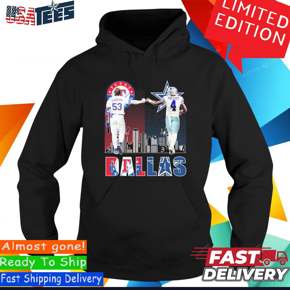 Texas Rangers Adolis García and Dallas Cowboys Dak Prescott Dallas City  shirt, hoodie, sweater, long sleeve and tank top