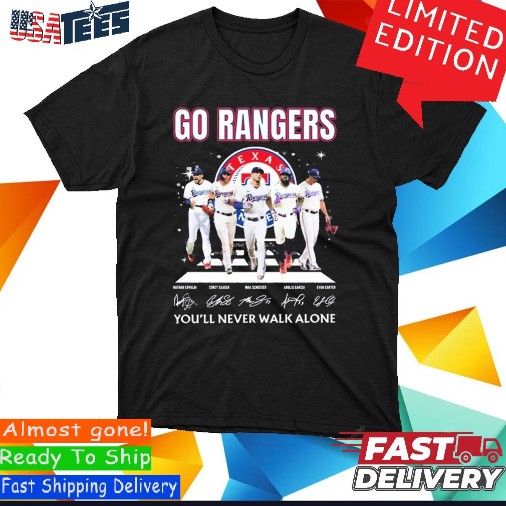 Texas Rangers Shirt Rangers Walking Abbey Road Signatures Shirt