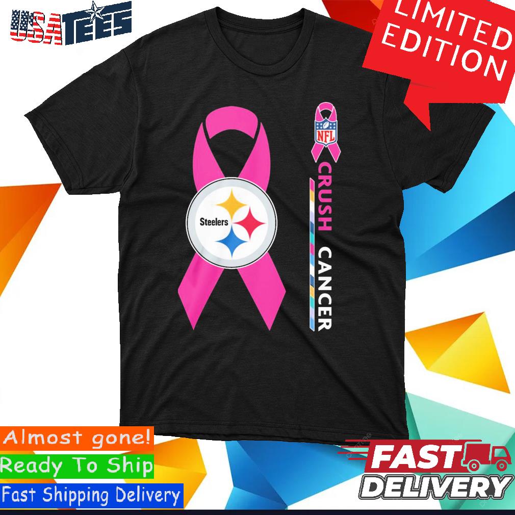 Product pittsburgh Steelers NFL crush cancer 2023 shirt, hoodie, sweater,  long sleeve and tank top