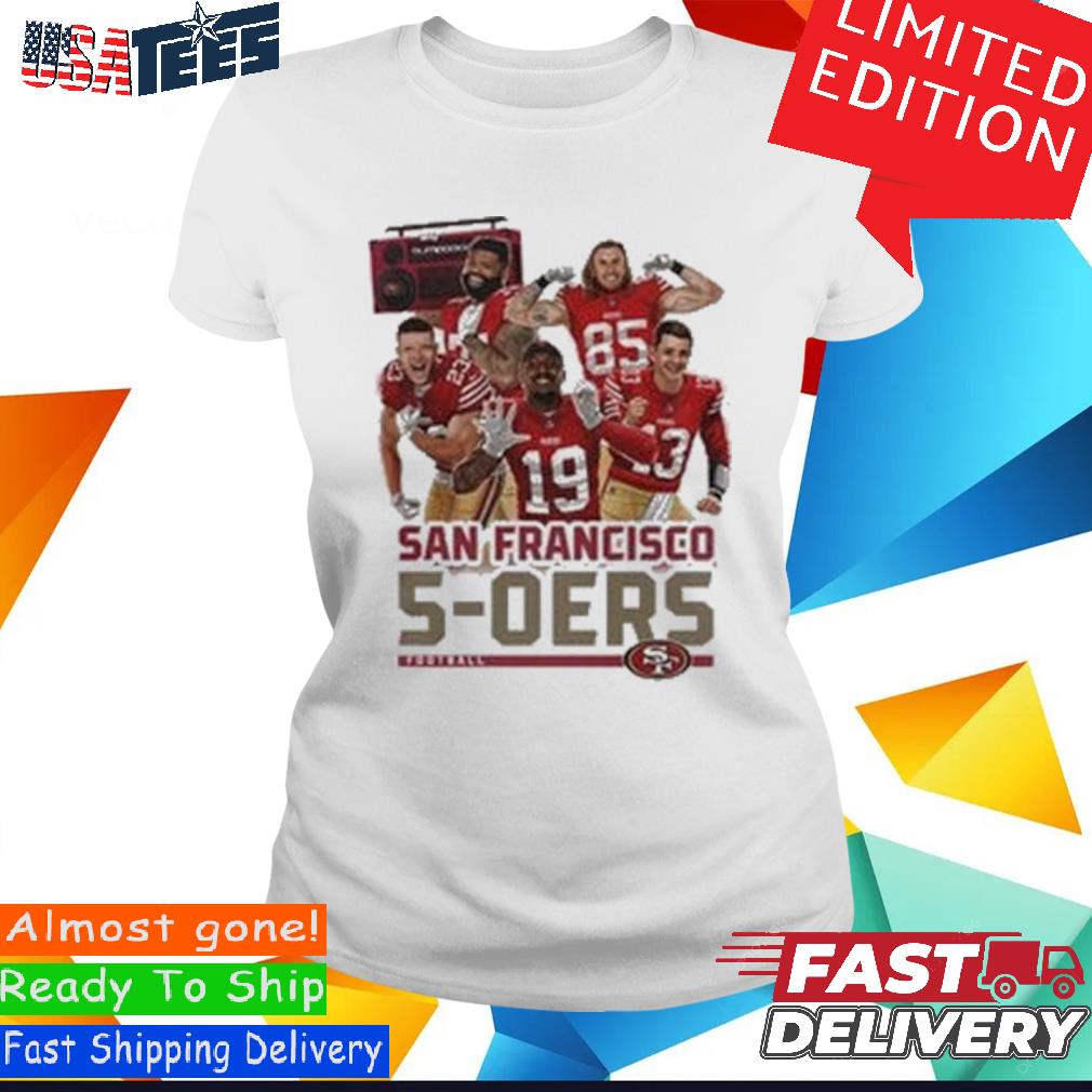 San Francisco 49ers Women's Off Shoulder V-neck Hoodie Dress Lace up  Sweatshirt