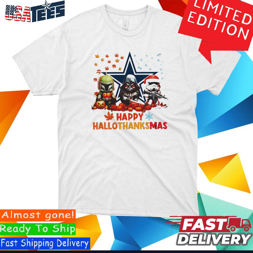 Star Wars Chibi Characters Dallas Cowboys Happy Hallothanksmas Shirt,  hoodie, sweater, long sleeve and tank top