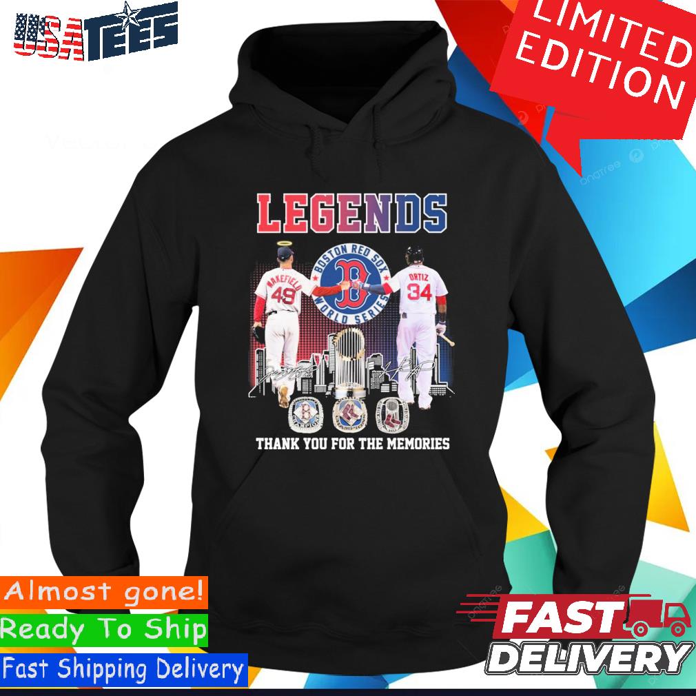 Official legends Wakefield And Ortiz Boston Red Sox World Series Memories T  Shirt, hoodie, sweater, long sleeve and tank top