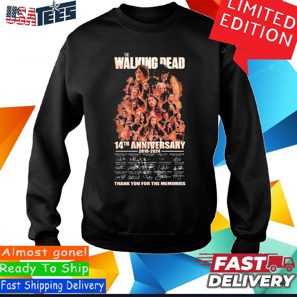 Official The Walking Dead 14th Anniversary 2010 – 2024 Thank You For The  Memories Shirt, hoodie, sweater and long sleeve