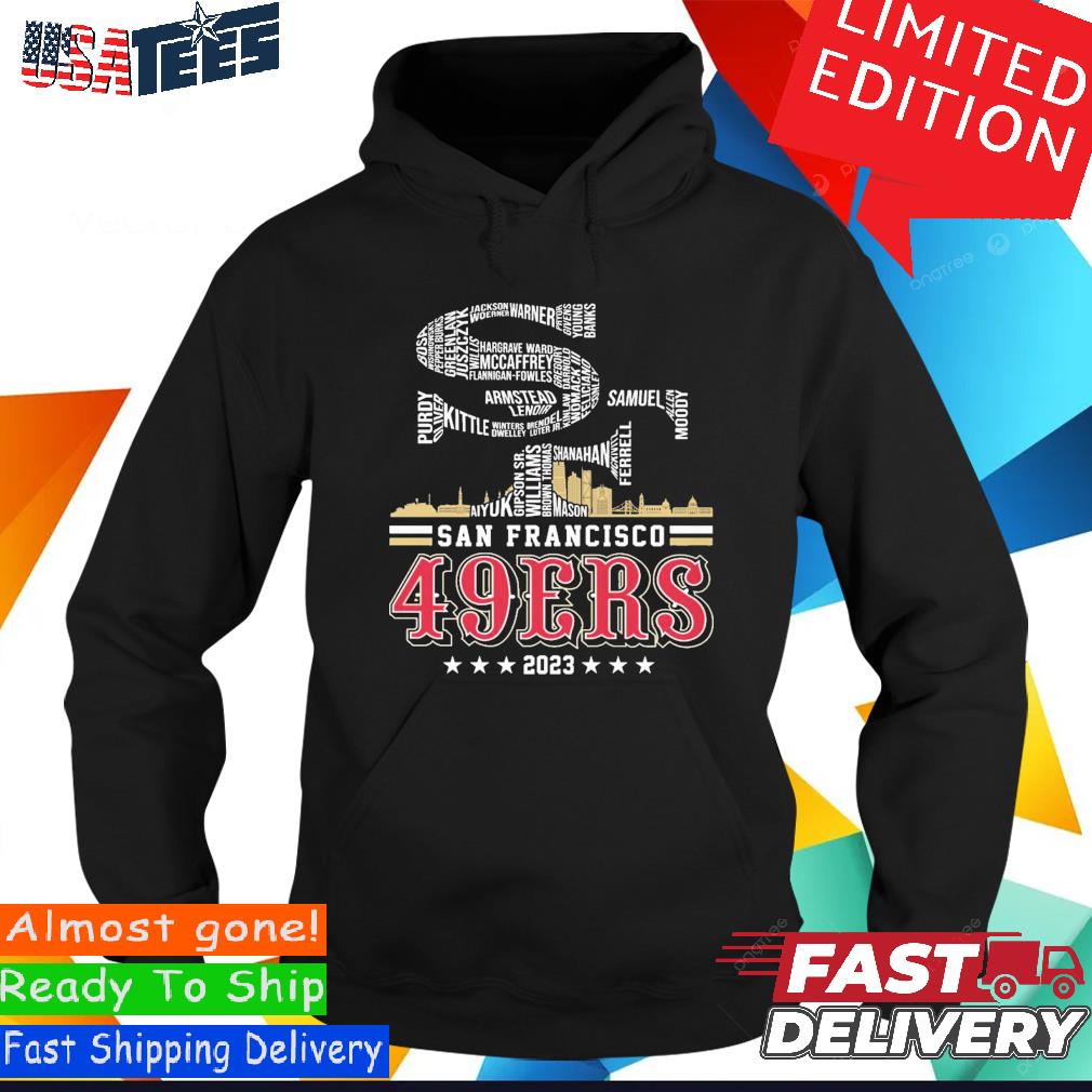 Official San Francisco 49ers Logo Players Name 2023 Playoff Shirt, hoodie,  sweater and long sleeve