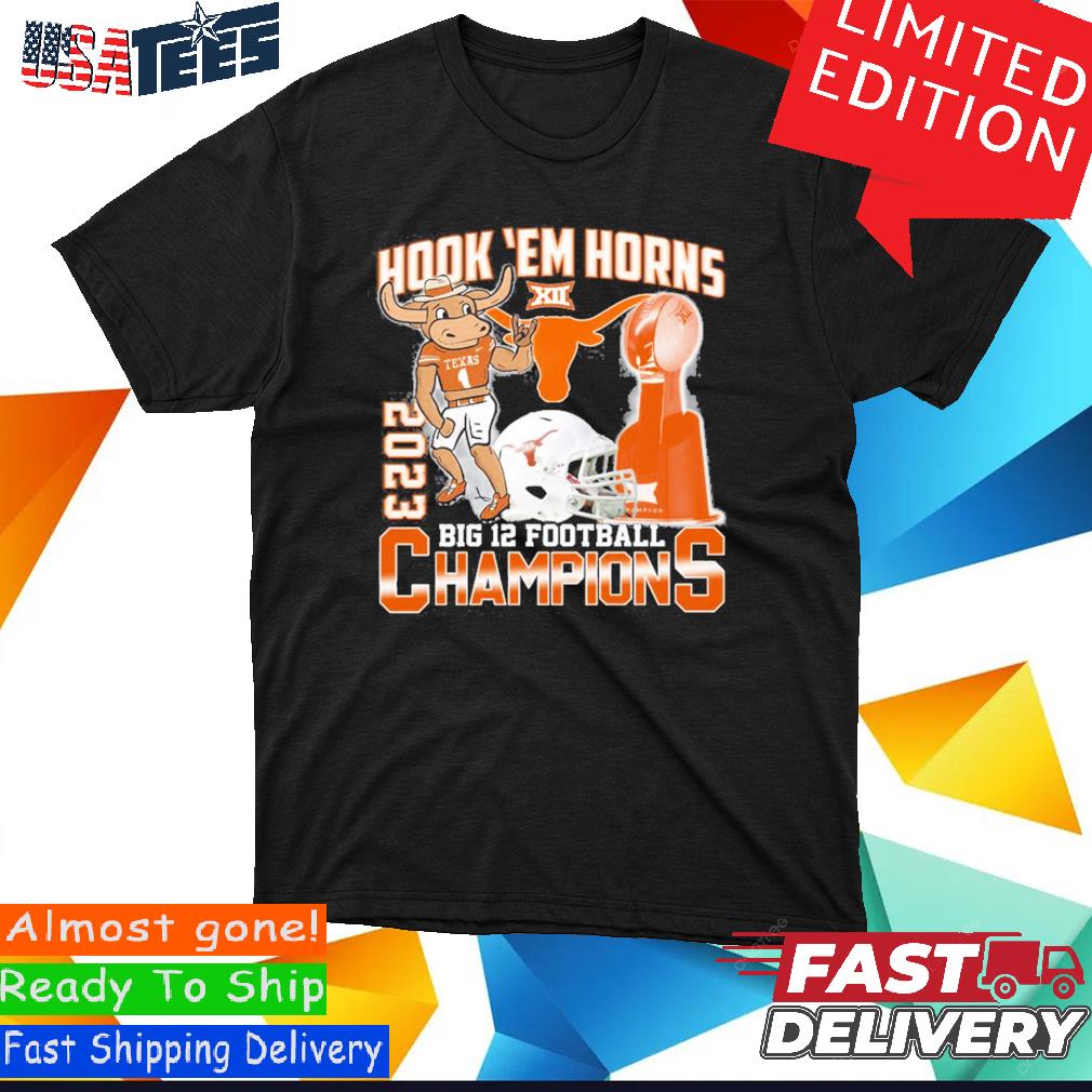 Official Texas Longhorns Bevo Mascot Hook 'Em Horns 2023 Big 12 Football Champions  Shirt, hoodie, sweater and long sleeve