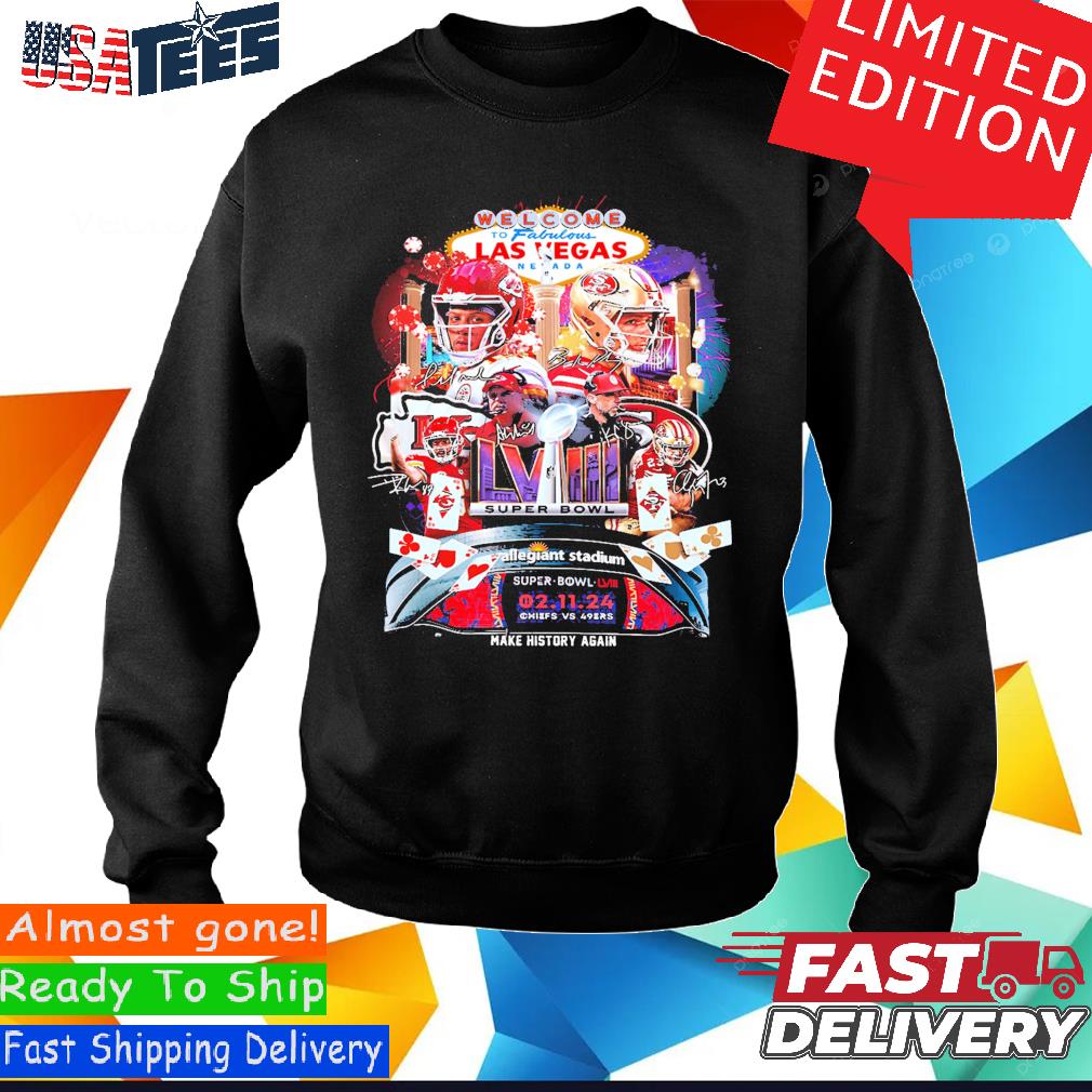 Official Welcome To Fabulous Las Vegas 2 Team Super Bowl Matchup Signatures  Shirt, hoodie, sweater and long sleeve