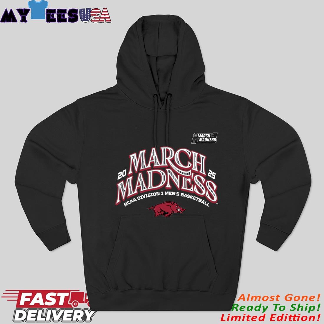 Arkansas Men's Basketball 2025 March Madness Bound Hoodie