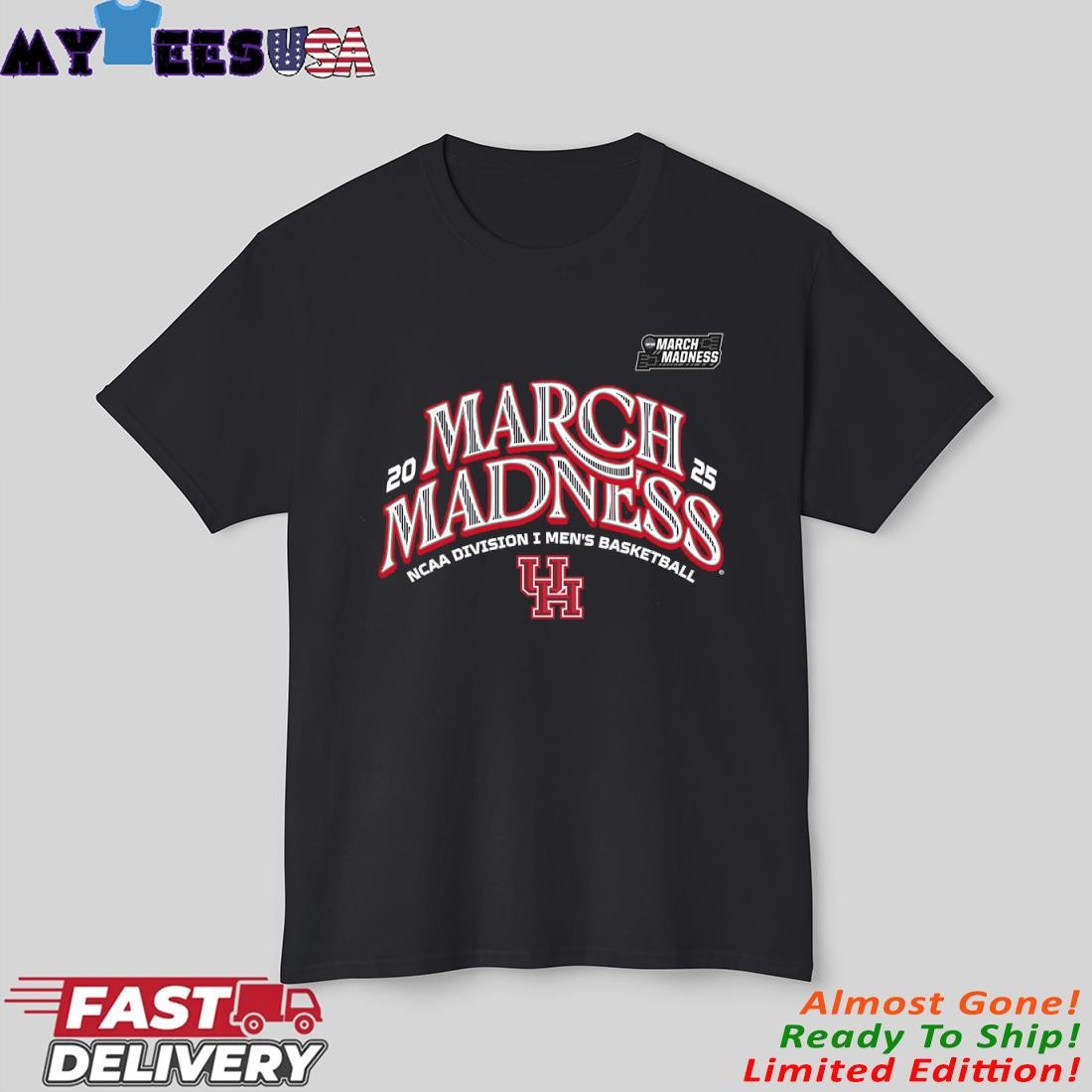 Houston Men's Basketball 2025 March Madness Bound T-Shirt