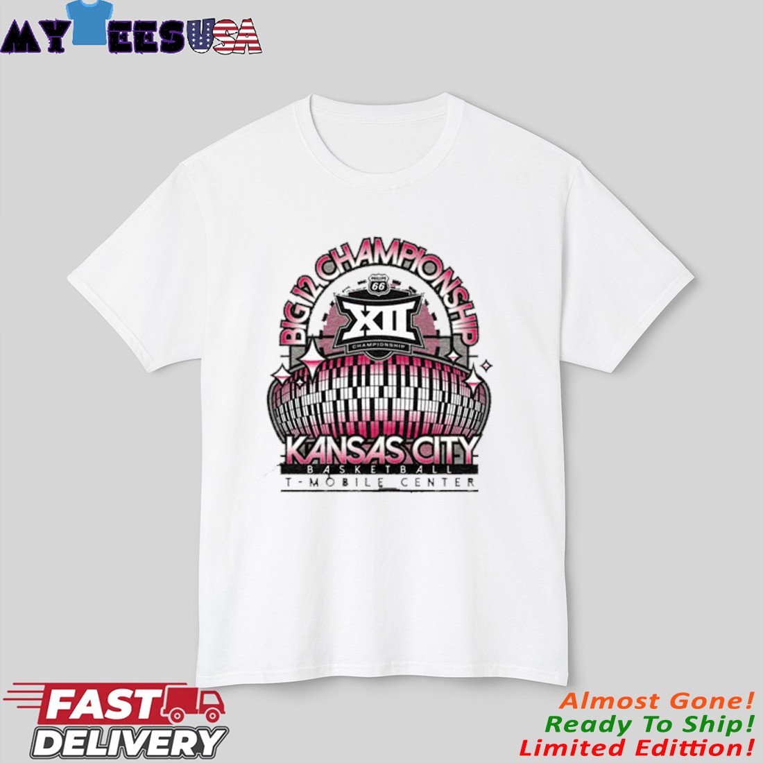 Official 2025 Big 12 Championship Kansas city T-Mobile Center Shirt