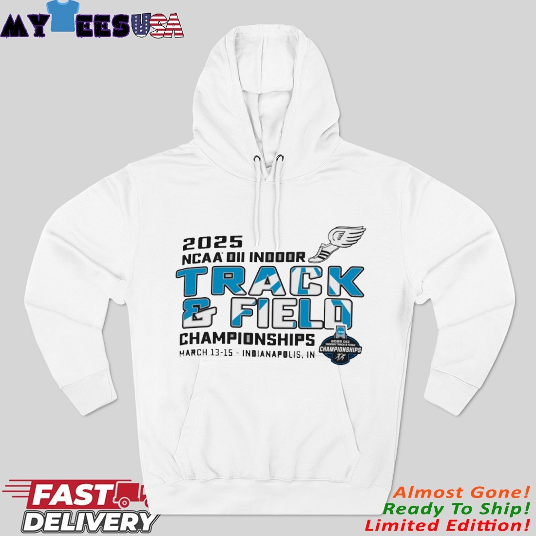 Official 2025 NCAA DII Indoor Track & Field Championship Hoodie