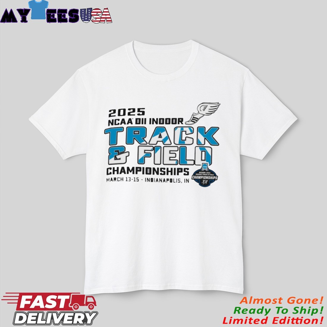 Official 2025 NCAA DII Indoor Track & Field Championship Shirt