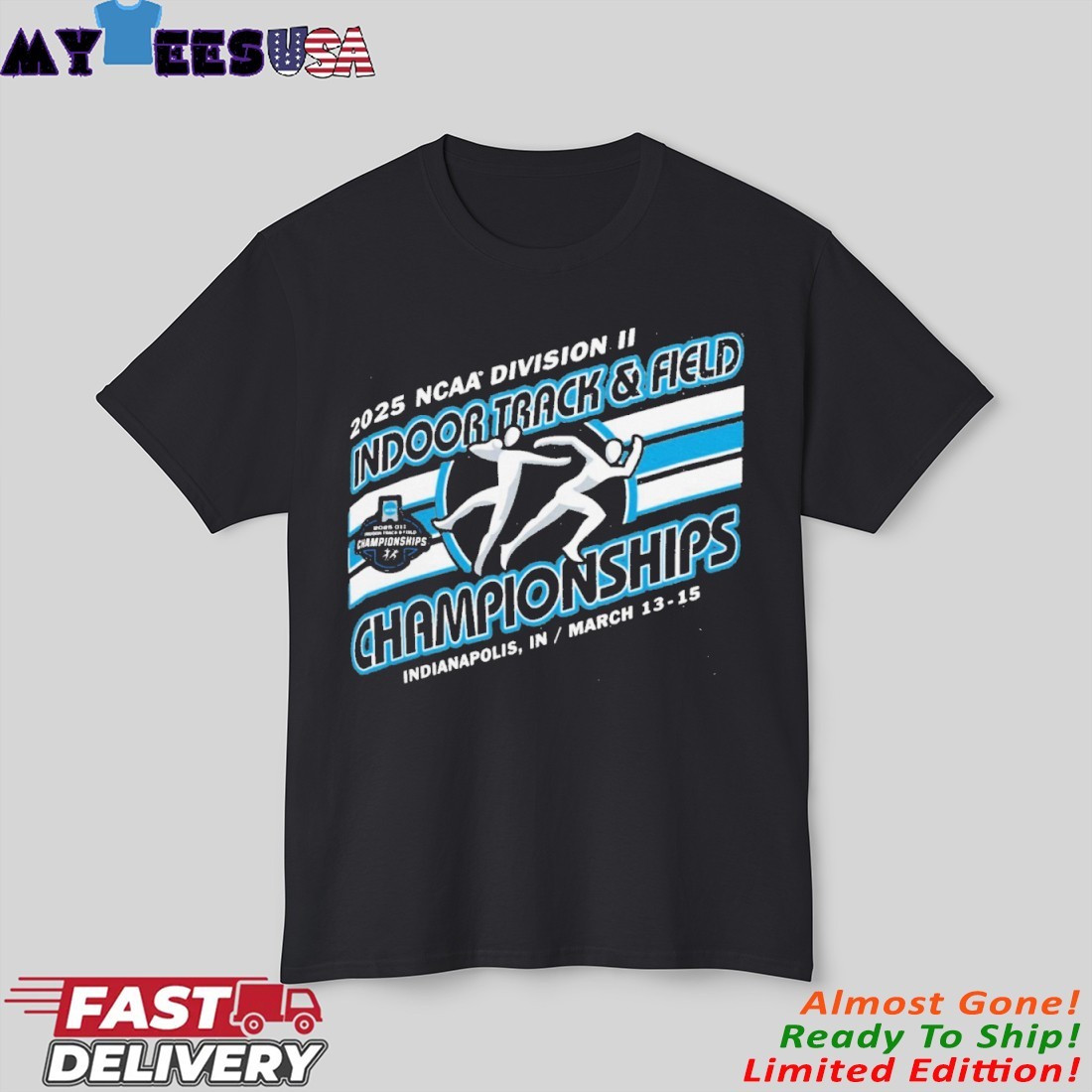 Official 2025 NCAA Division II Indoor Track & Field Final Shirt