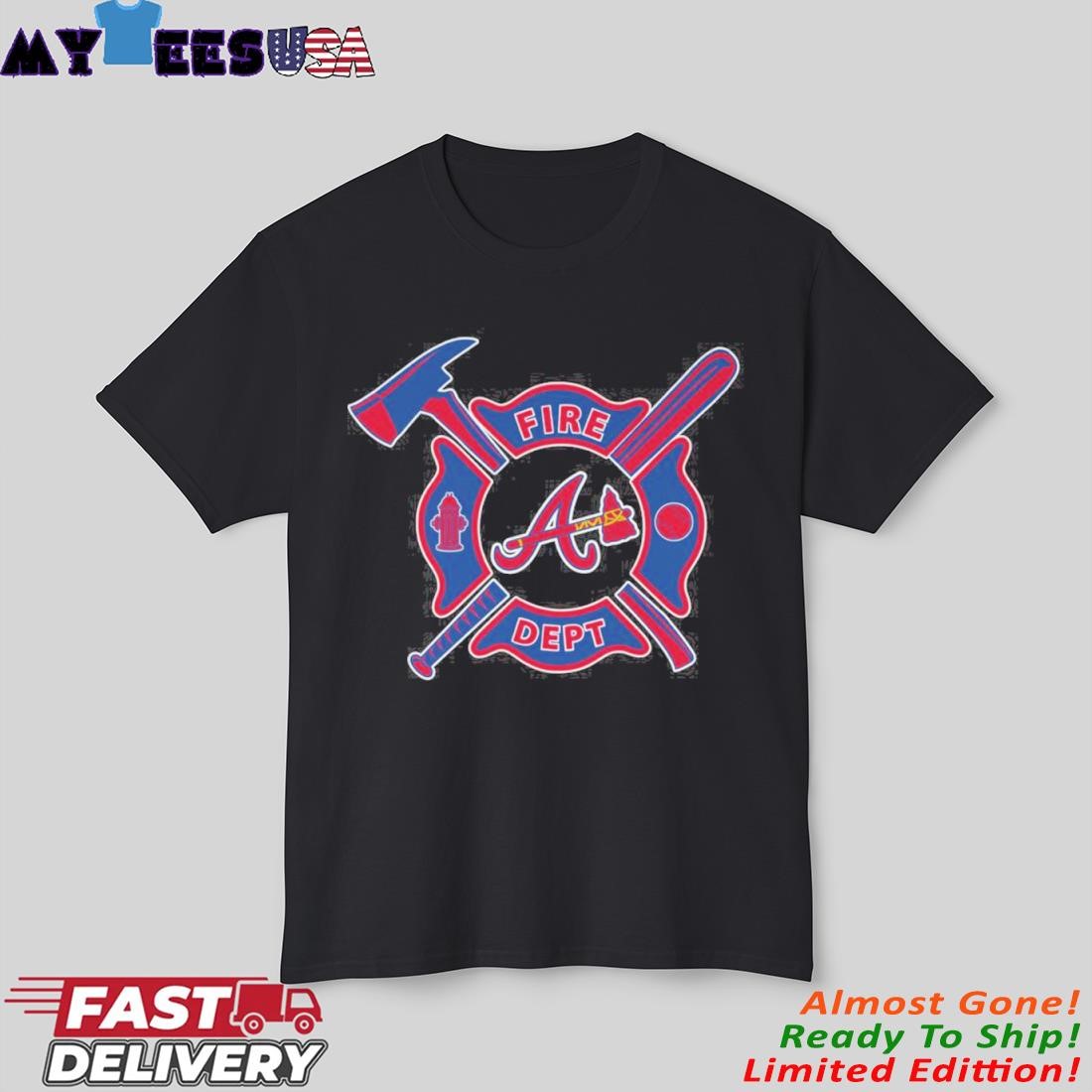 Official Fire Dept X Atlanta Braves Shirt