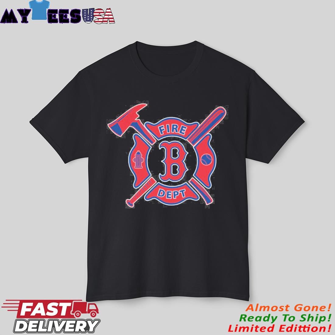 Official Fire Dept X Boston Red Sox Shirt