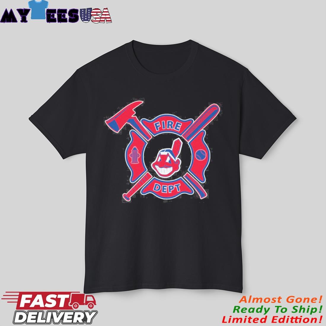 Official Fire Dept X Cleveland Indians Shirt