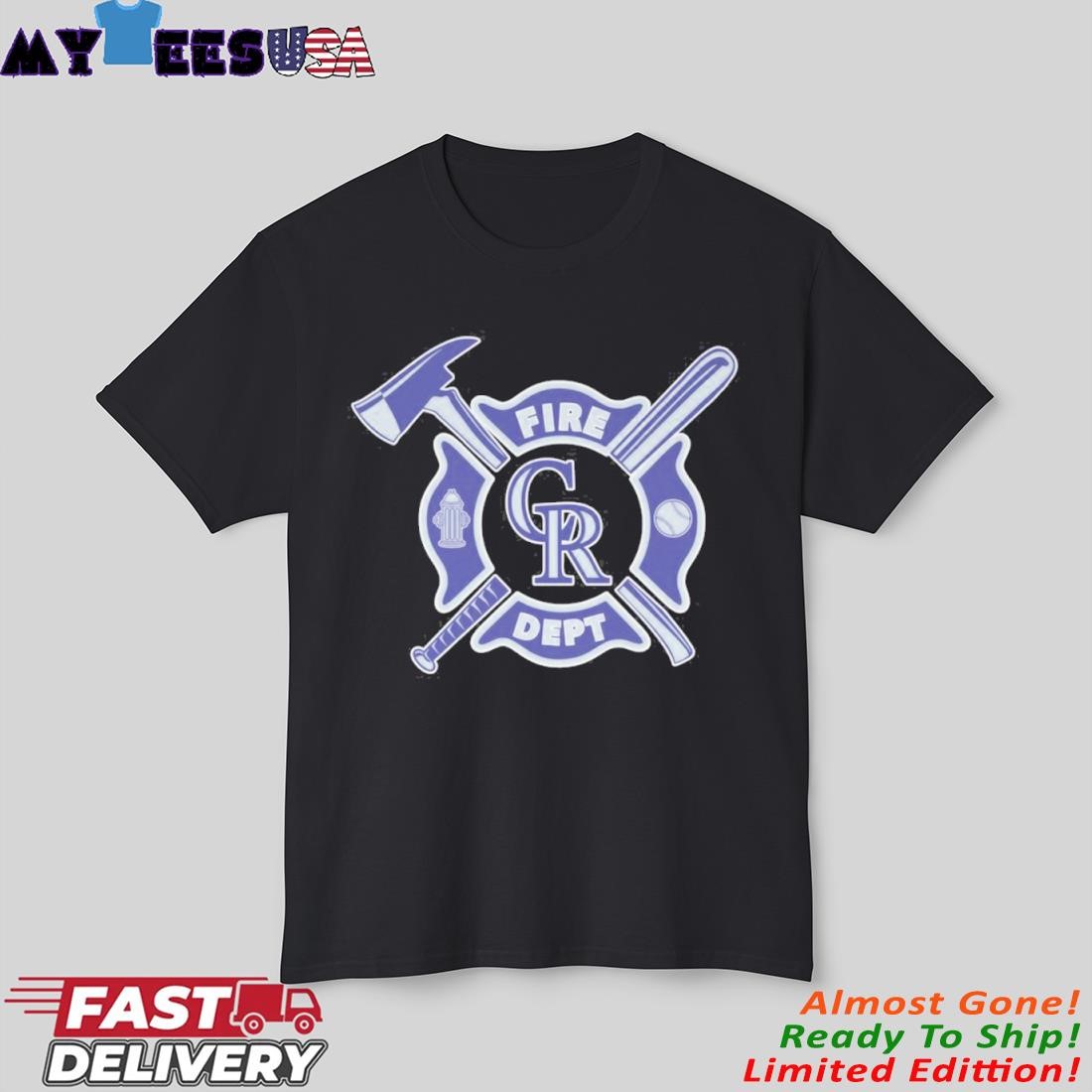 Official Fire Dept X Colorado Rockies Shirt