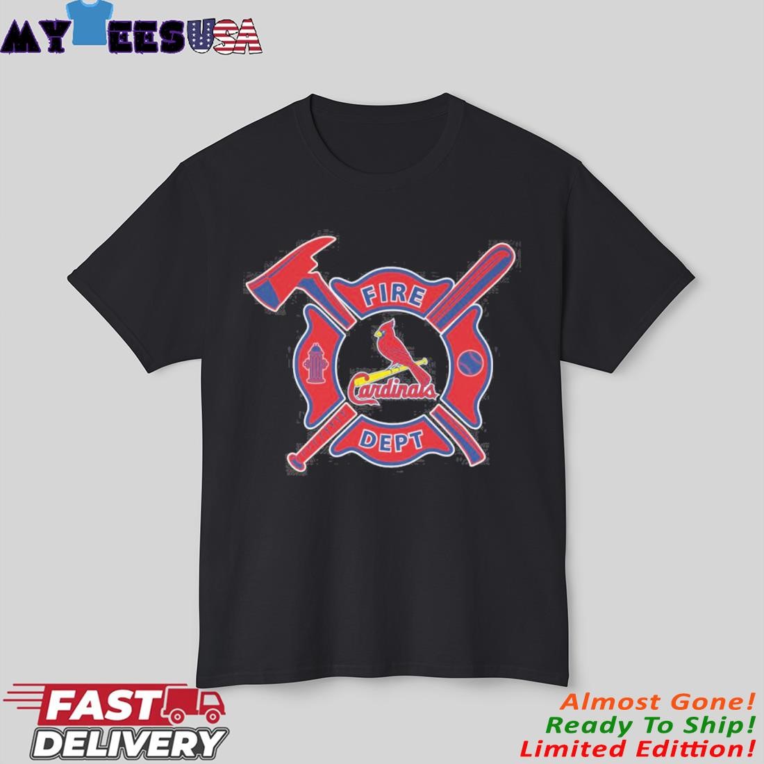 Official Fire Dept X St Louis Cardinals Shirt