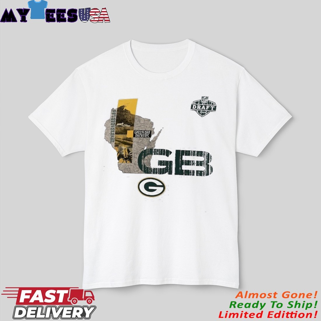 Official Green Bay Packers 2025 NFL Draft T-Shirt