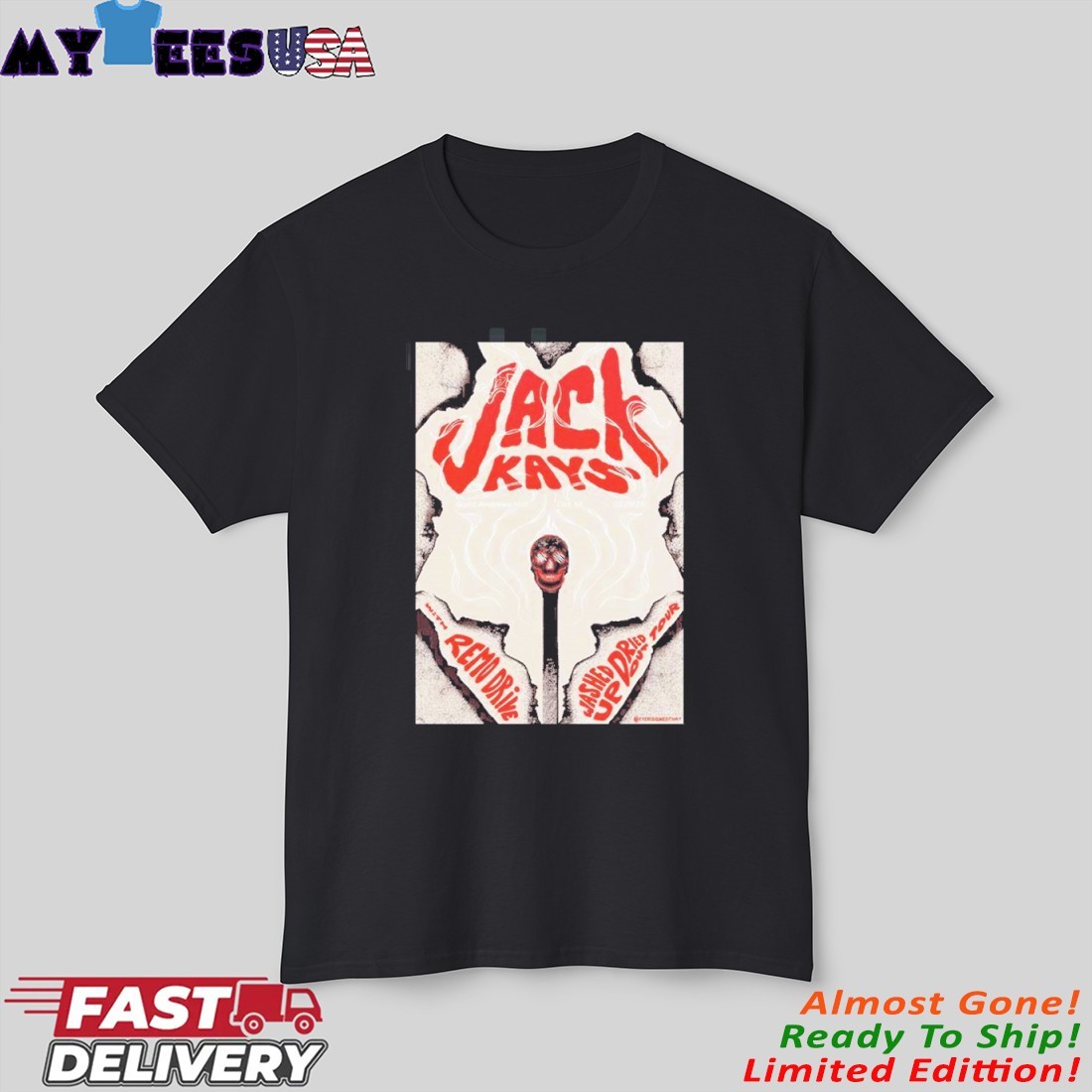 Official Jack Kays With Remo Drive Music Show Washed Up Dried Out Tour At Saint Andrews Hall In Detroit MI On March 9th 2025 Shirt