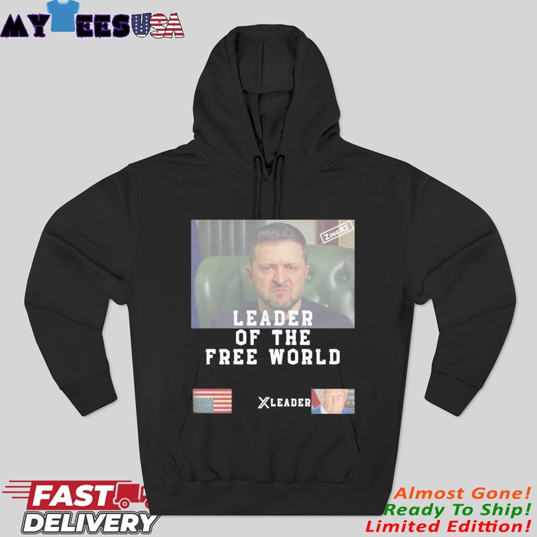 Official Leader Of The Free World - Volodymyr Zelensky Hoodie