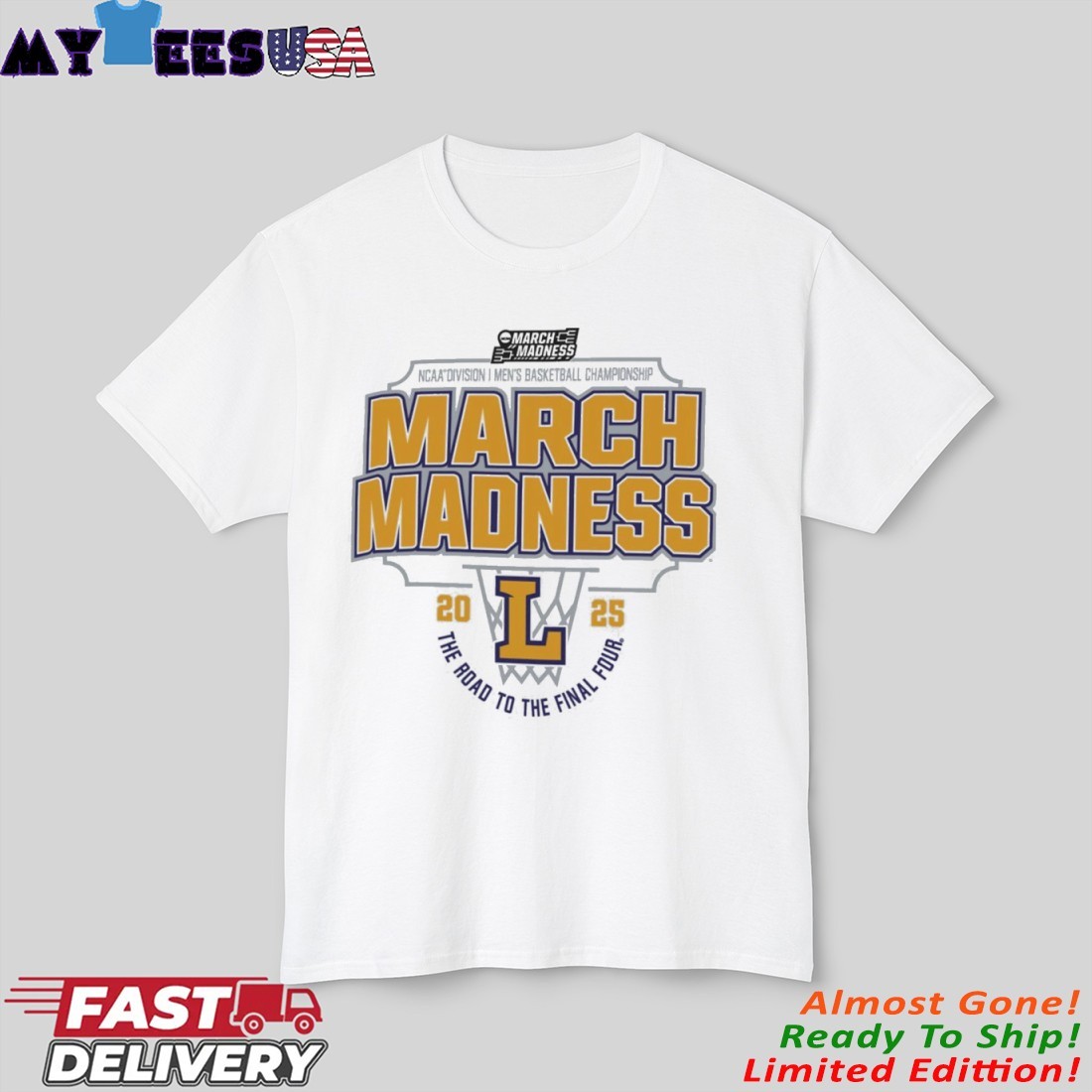 Official Lipscomb Bisons Men's Basketball March Madness The Road to The Final Four 2025 Shirt