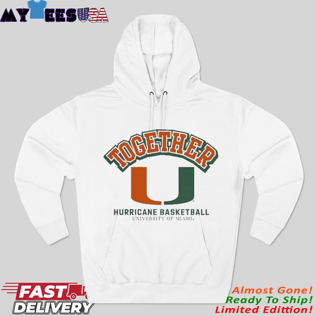 Official Miami Hurricanes Together On-Court Pregame Hoodie