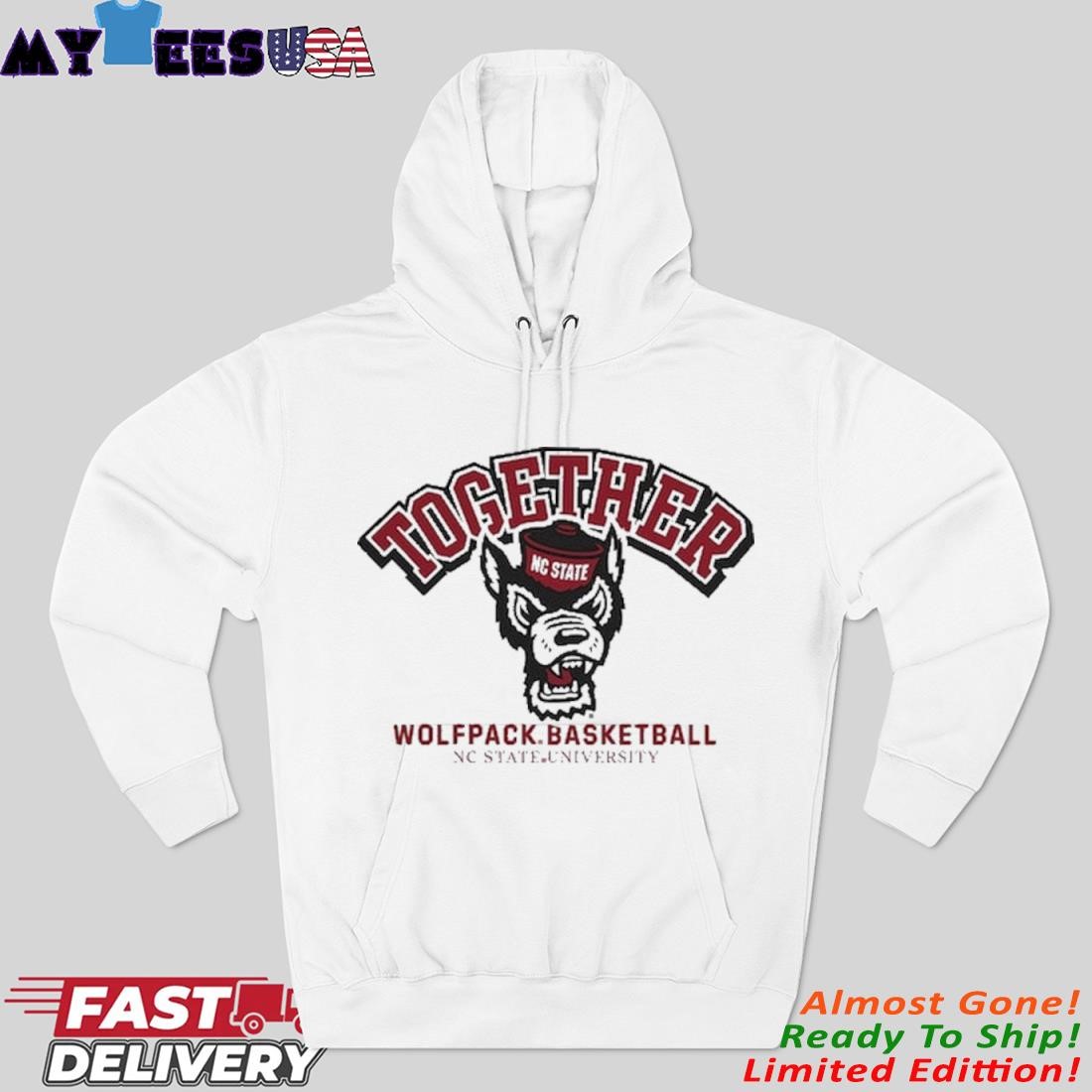 Official NC State Wolfpack Together On-Court Pregame Hoodie