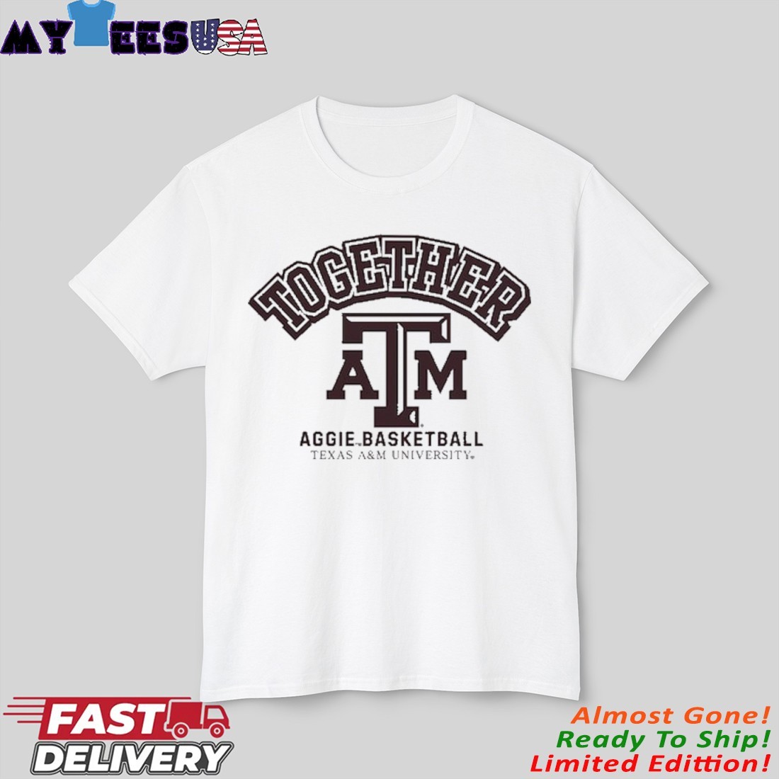 Official Texas A&M Aggies Basketball Together On-Court Pregame Shirt
