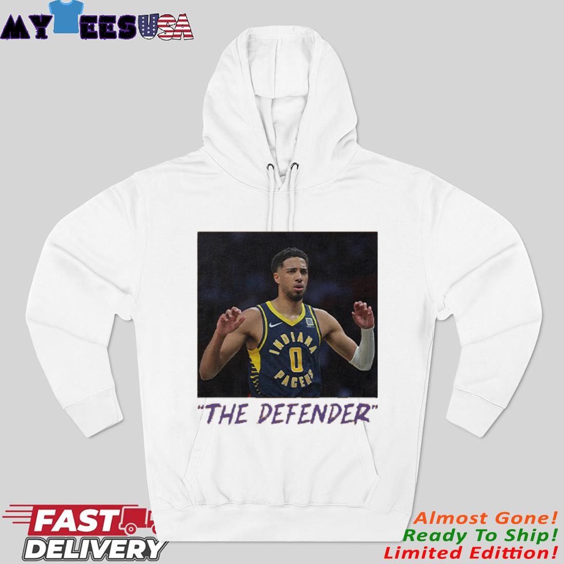 Official Tyrese Haliburton The Defender Indiana Pacers Hoodie